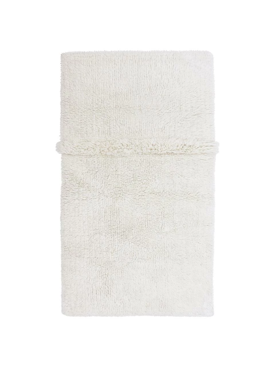 Remise 🌟 Lorena Canals Tapis en laine blanc fait main Tundra, lavable, larg. 80 x long. 140 cm (taille XS) ✔️