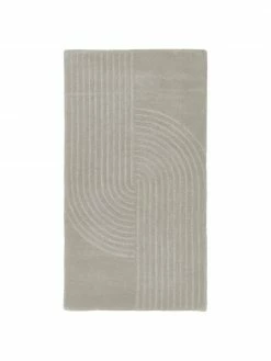 De gros ❤️ Westwing Collection Tapis en laine gris clair, tufté main Mason, larg. 80 x long. 150 cm (taille XS) ✨