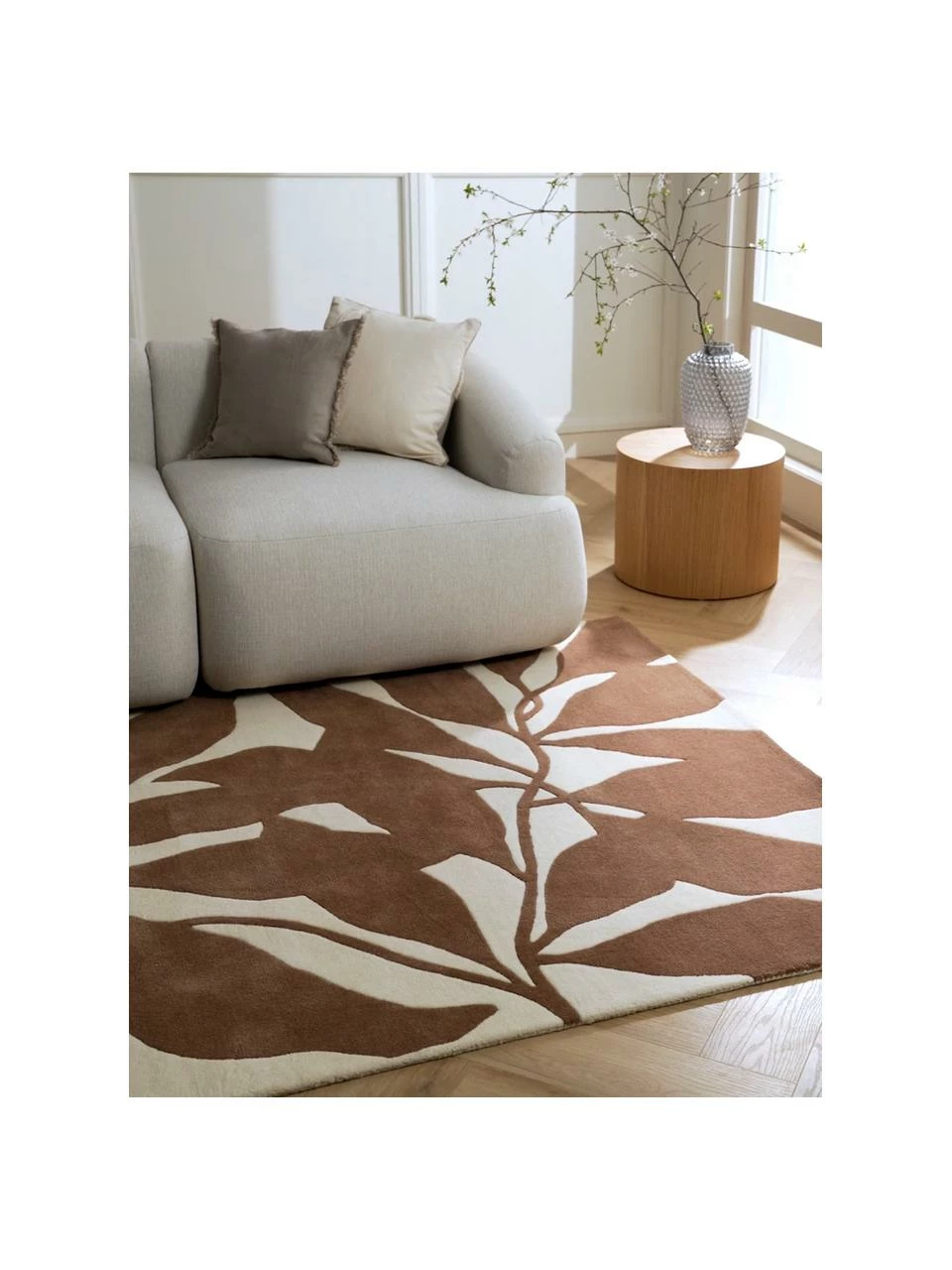 Offres 🎉 Westwing Collection Tapis en laine taupe tufté à la main Lando, larg. 80 x long. 150 cm (taille XS) ⭐ – Image 2