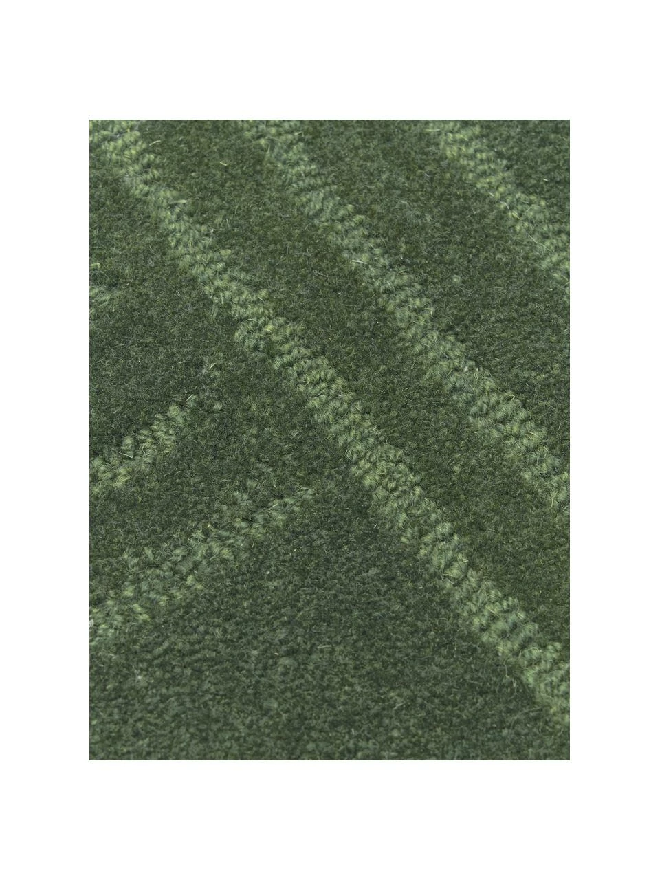 Tout neuf 🛒 Westwing Collection Tapis en laine vert foncé, tufté main Mason, larg. 80 x long. 150 cm (taille XS) 🎉 – Image 4