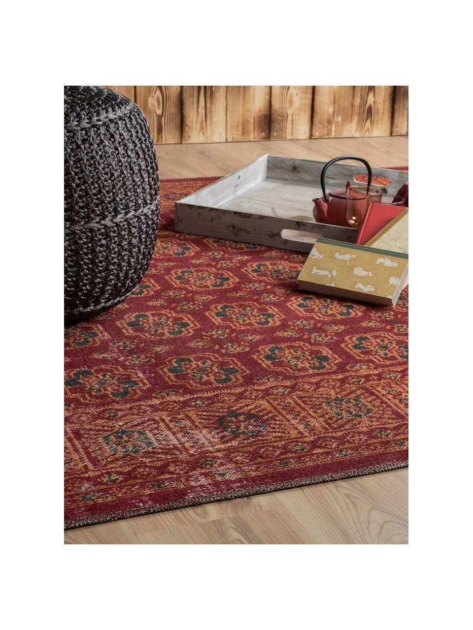 Promo 👏 Tapis extérieur oriental rouge orange My Tilas, larg. 80 x long. 150 cm (taille XS) 🌟 – Image 2