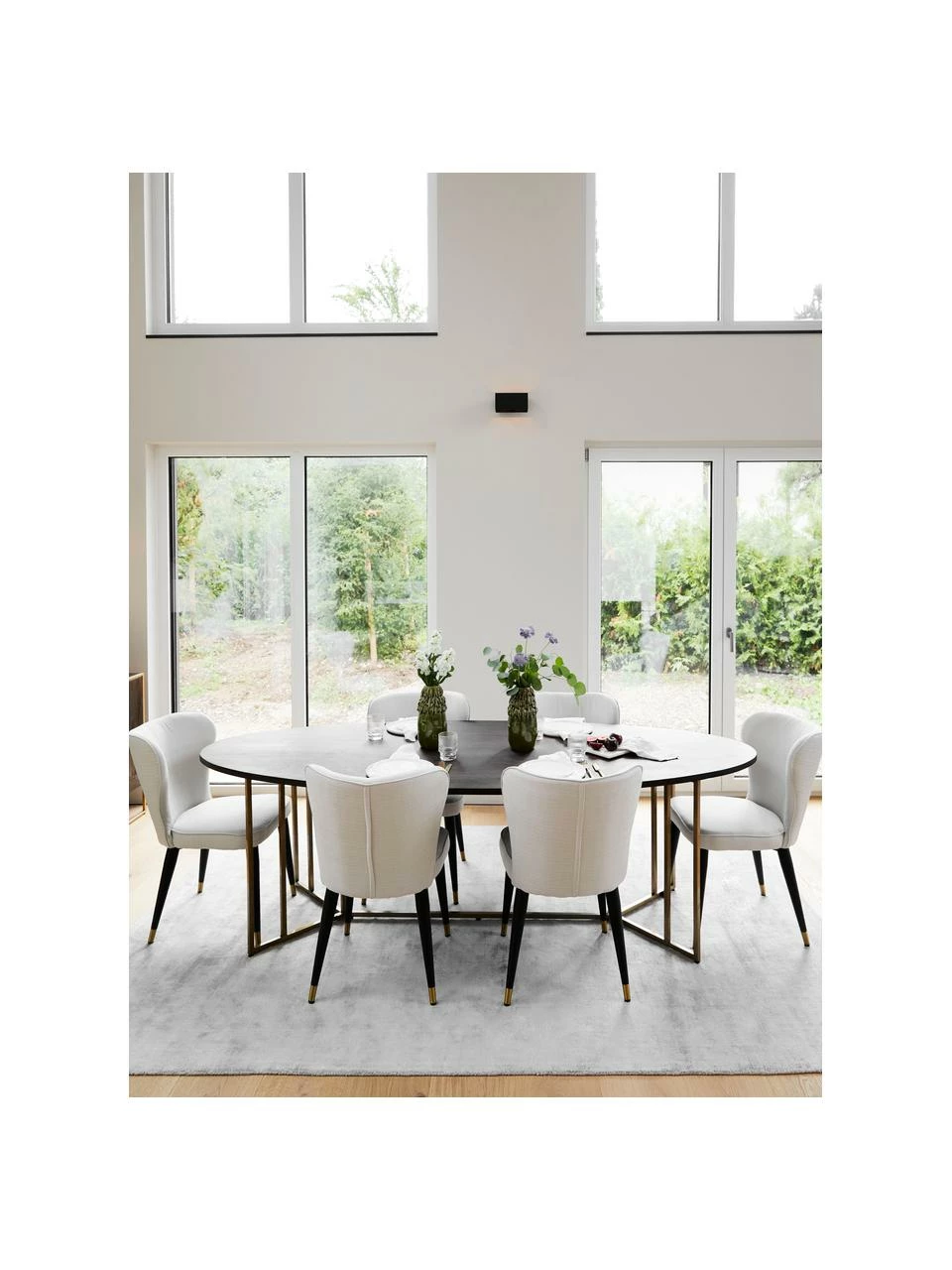 Offres ⭐ Westwing Collection Tapis gris argent en viscose tissé main Jane, larg. 90 x long. 150 cm (taille XS) 😍 – Image 3