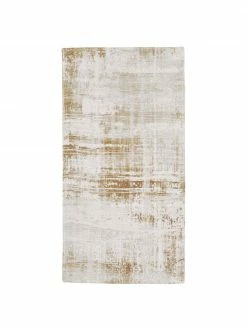 Coupon ❤️ Westwing Collection Tapis gris argent/brun doré coton tissé à plat Louisa, larg. 80 x long. 150 cm (taille XS) ❤️