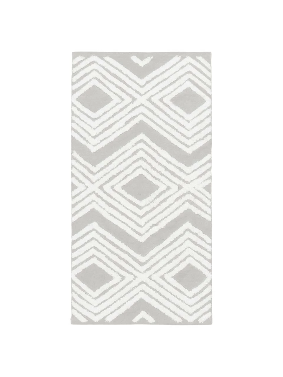 Nouveau ✔️ Westwing Collection Tapis gris avec structure en relief tissé main Ziggy, larg. 80 x long. 150 cm (taille XS) 😀