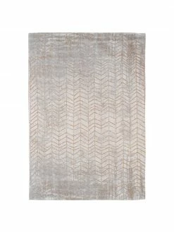 Grosses soldes 🔔 Louis de Poortere Tapis gris doré à poils ras J. Ladder, larg. 140 x long. 200 cm (taille S) 🌟