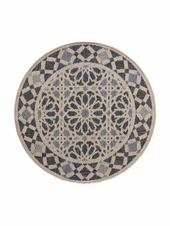 Bon marché ⭐ Benuta Tapis intérieur extérieur à motif floral River, Ø 130 cm (taille M)Seulement 1 produit disponible 🤩