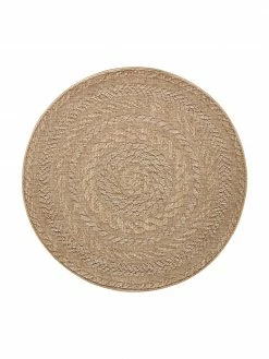 Meilleur prix 🔔 Tapis intérieur-extérieur rond aspect jute Almendro, Ø 160 cm (taille L) 😀