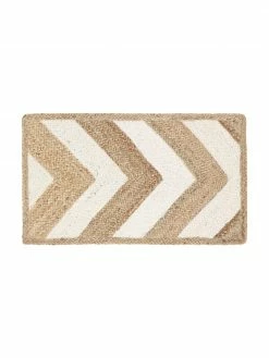 Offres 🔔 Westwing Collection Tapis jute fait main Eckes, larg. 50 x long. 80 cm 🤩