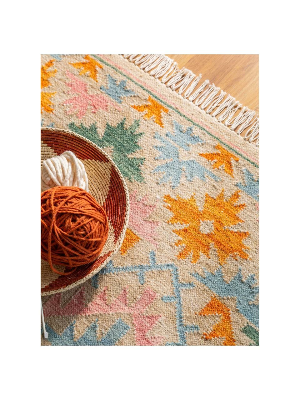 Meilleure vente 🛒 Benuta Tapis kilim à finition frangée, tissé main Zohra, larg. 70 x long. 140 cm (taille XS) 🛒 – Image 2