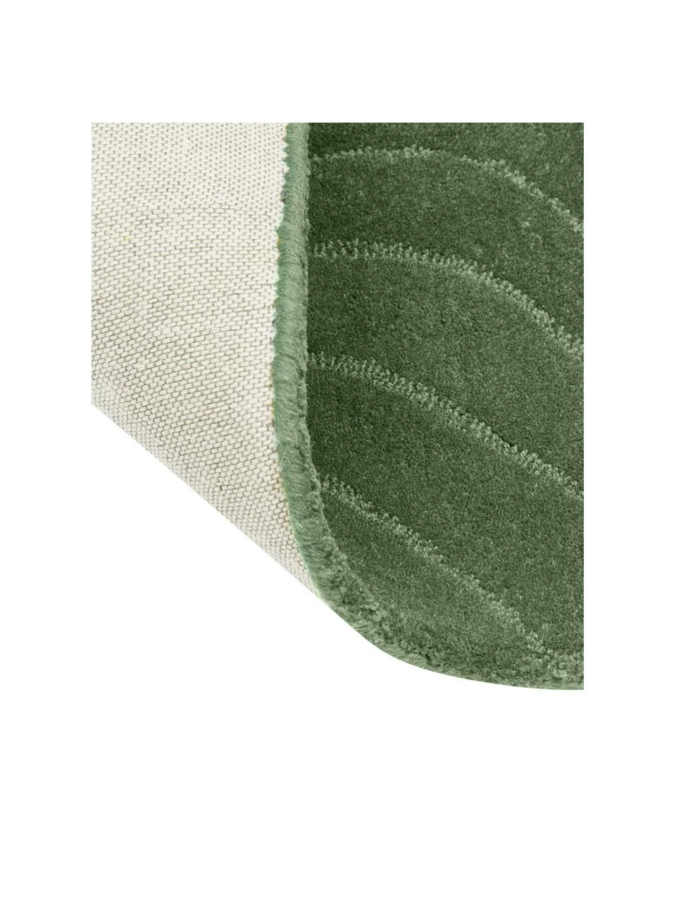 Coupon 🎁 Westwing Collection Tapis laine vert foncé tufté main Aaron, larg. 80 x long. 150 cm (taille XS)Seulement 1 produit disponible 💯 – Image 5
