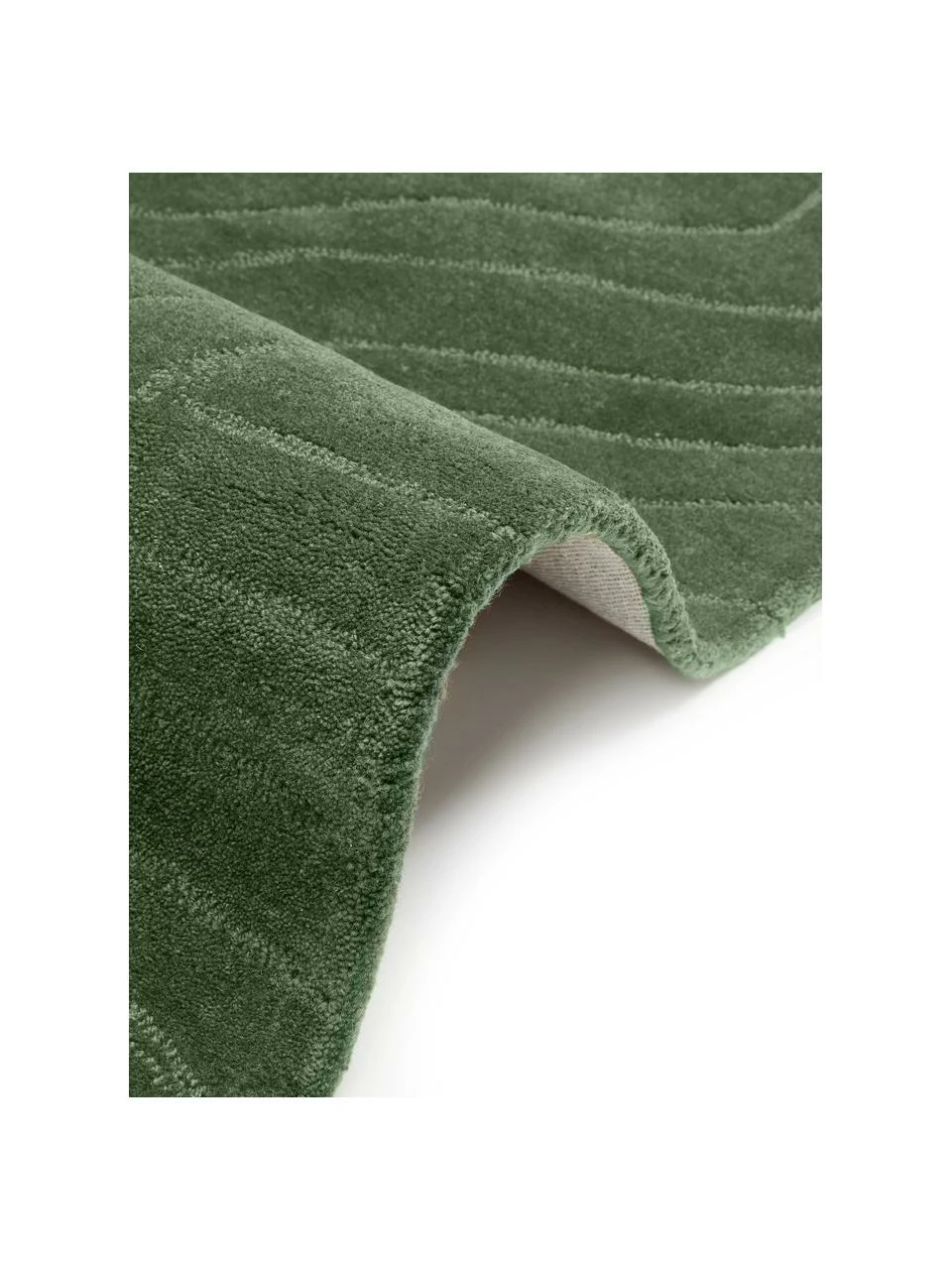 Coupon 🎁 Westwing Collection Tapis laine vert foncé tufté main Aaron, larg. 80 x long. 150 cm (taille XS)Seulement 1 produit disponible 💯 – Image 6