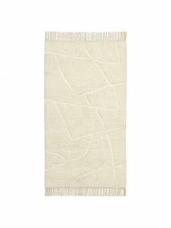 Acheter 🧨 Westwing Collection Tapis moelleux à poils longs à franges, tufté main Bayu, larg. 80 x long. 150 cm (taille XS) 🛒