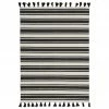 Nouveau 💯 Westwing Collection Tapis rayé noir beige tissé main Vigga, larg. 120 x long. 180 cm (taille S) 🎉