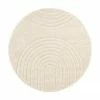 Bon marché 👍 Tapis rond &agrave; poils longs cr&egrave;me Norwalk, Ø 160 (taille L) 👍
