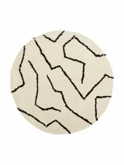 Meilleure vente ⌛ Westwing Collection Tapis rond à poils longs tufté main Davin, Ø 120 cm (taille S) ✨