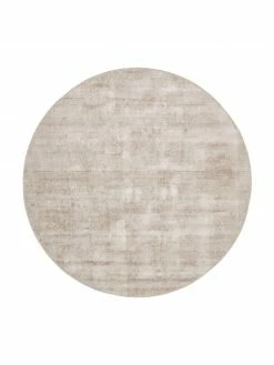 Offres 🔥 Westwing Collection Tapis rond beige en viscose tissé main Jane, Ø 120 cm (taille S) 🔥