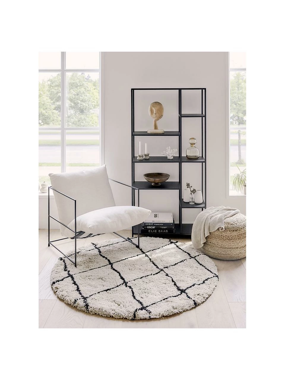 Offres 👍 Westwing Collection Tapis rond beige poils longs tufté main Naima, Ø 140 cm (taille M) 🔥 – Image 3