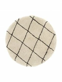 Offres 👍 Westwing Collection Tapis rond beige poils longs tufté main Naima, Ø 140 cm (taille M) 🔥