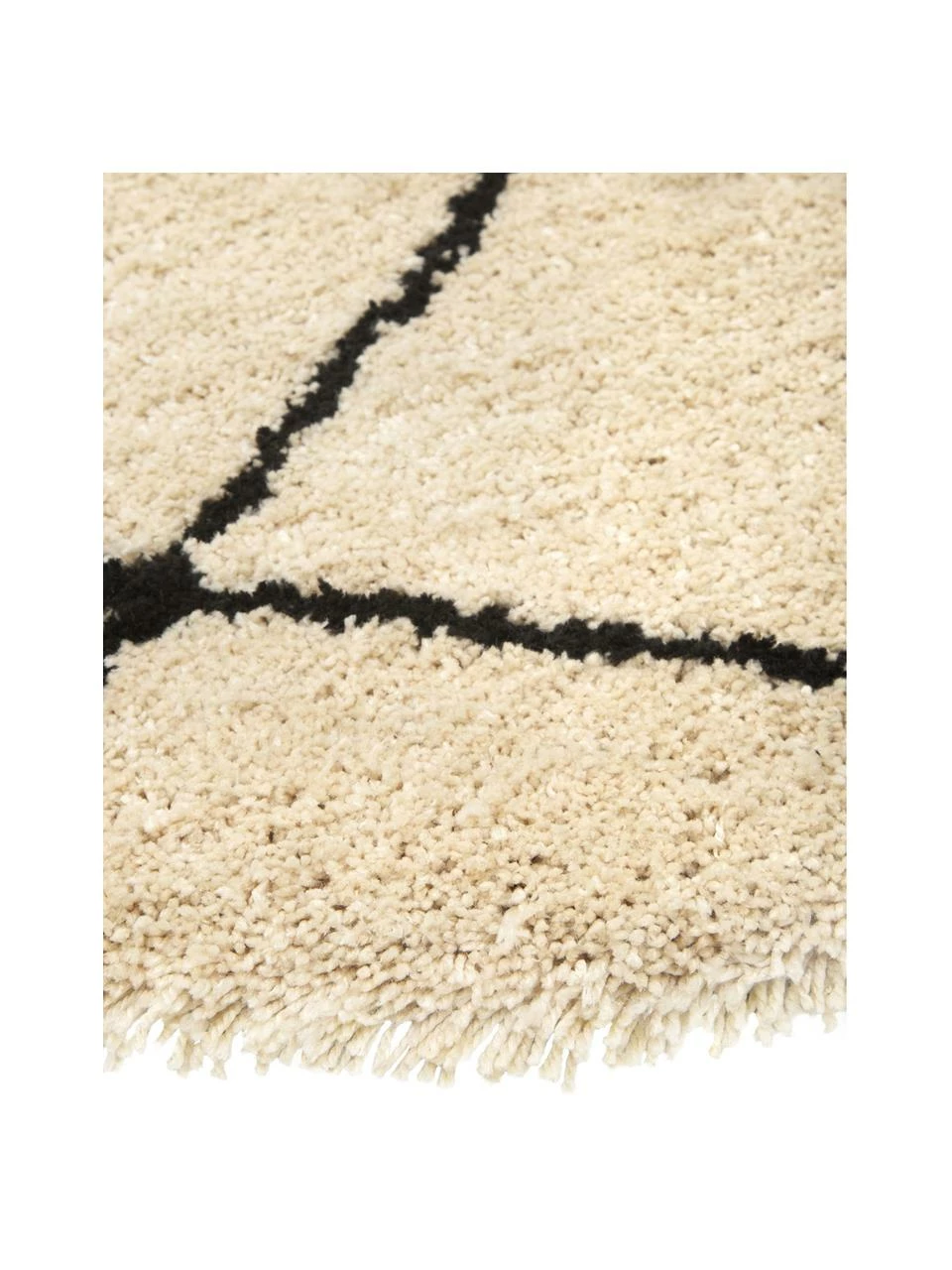 Offres 👍 Westwing Collection Tapis rond beige poils longs tufté main Naima, Ø 140 cm (taille M) 🔥 – Image 4