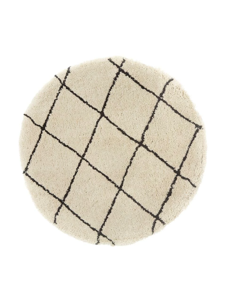 Offres 👍 Westwing Collection Tapis rond beige poils longs tufté main Naima, Ø 140 cm (taille M) 🔥