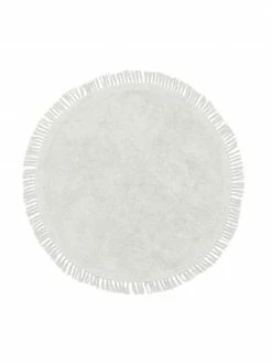 Budget 🎉 Westwing Collection Tapis rond coton beige tufté main Daya, Ø 110 cm (taille S) 🔥