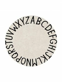Meilleur prix ⭐ Lorena Canals Tapis rond design beige noir ABC, Ø 150 cm (taille M) 🔔
