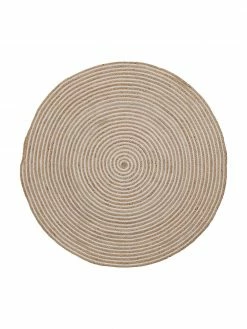 Promo 🛒 Tapis rond en jute beige Samy, Ø 100 cm (taille XS)Seulement 1 produit disponible 🎁