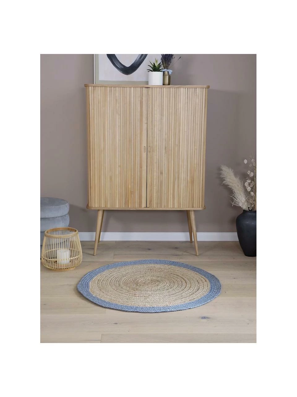 Grosses soldes 🎉 Westwing Collection Tapis rond en jute fait main Shanta, Ø 100 cm (taille XS) 🎉 – Image 2