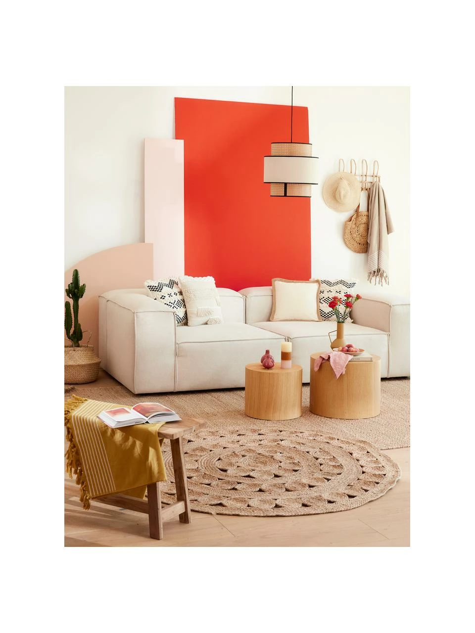 Tout neuf 😉 Westwing Collection Tapis rond en jute style bohème Shyam, Ø 150 cm (taille M) 🎉 – Image 2