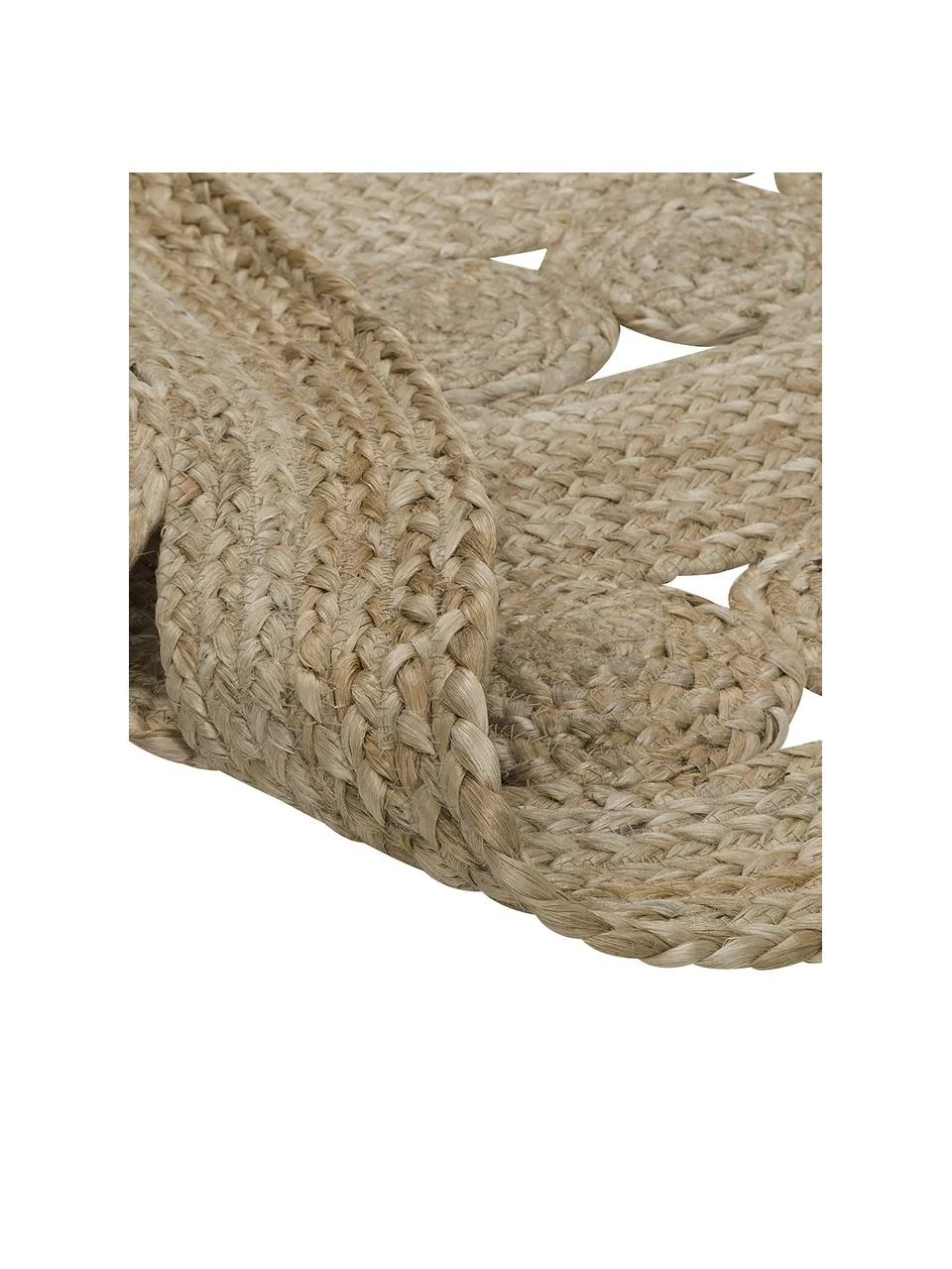 Tout neuf 😉 Westwing Collection Tapis rond en jute style bohème Shyam, Ø 150 cm (taille M) 🎉 – Image 3