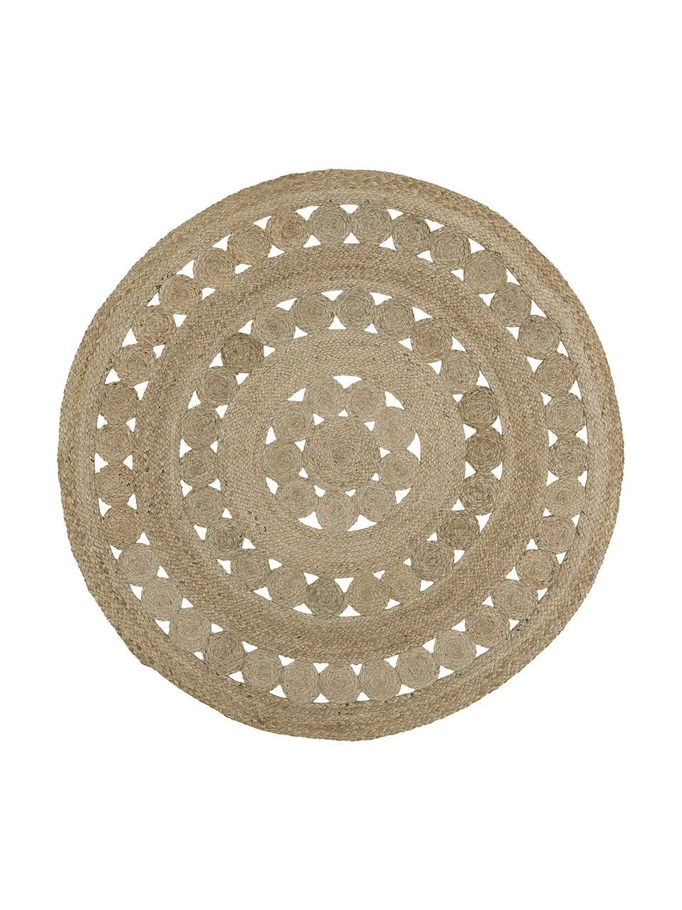 Tout neuf 😉 Westwing Collection Tapis rond en jute style bohème Shyam, Ø 150 cm (taille M) 🎉