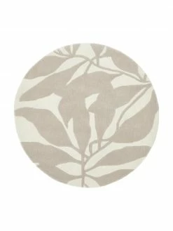 Coupon 🤩 Westwing Collection Tapis rond en laine beige tufté main Lando, Ø 120 (taille S) 🛒