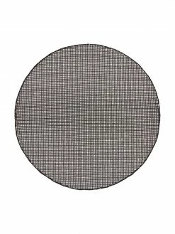 Nouveau 😀 Westwing Collection Tapis rond en laine noir tissé main Amaro, Ø 140 cm (taille M) ⌛