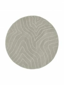 Grosses soldes ❤️ Westwing Collection Tapis rond en laine taupe, tufté main Aaron, Ø 120 cm (taille S) 🔔