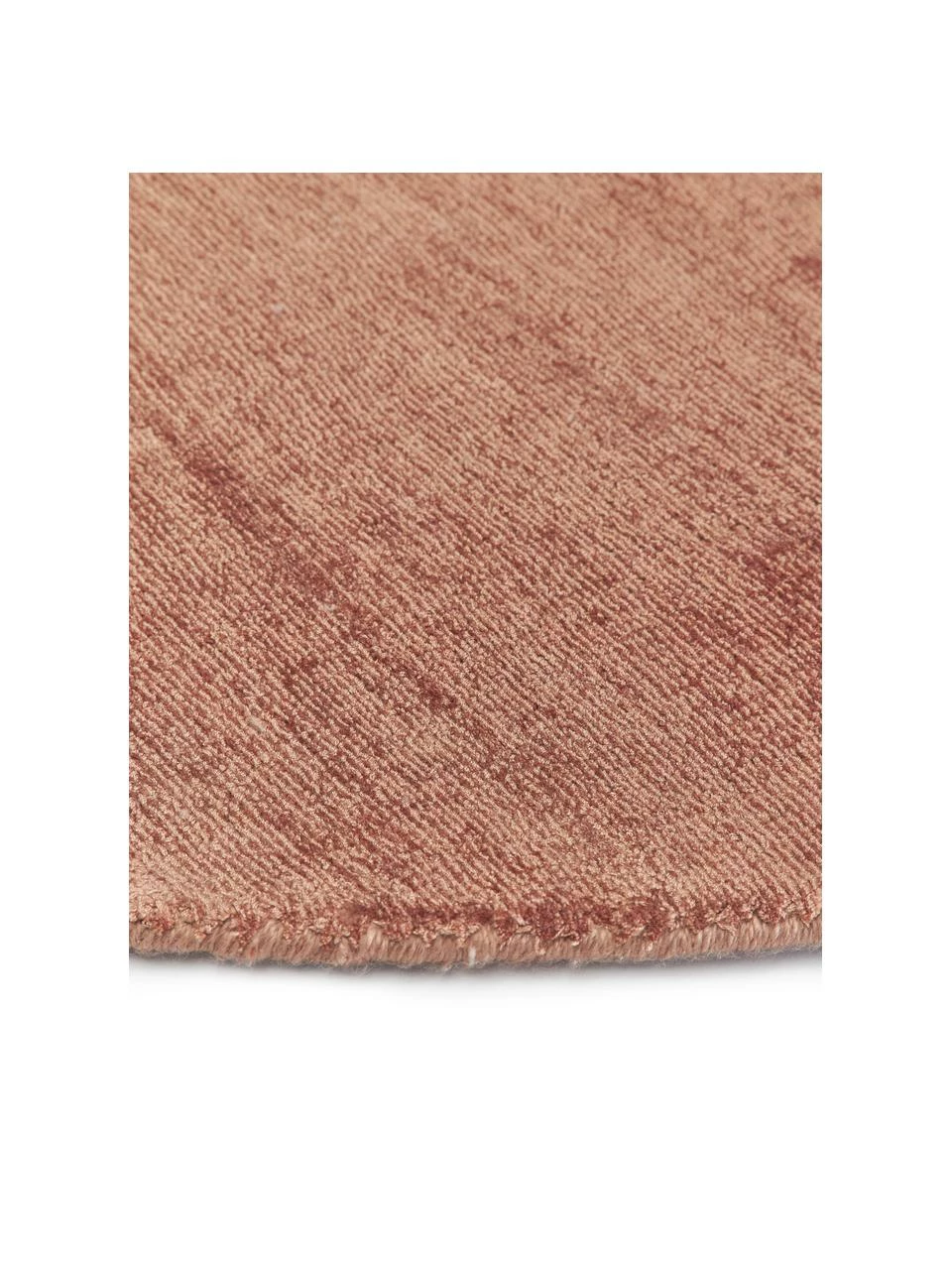 Grosses soldes 👍 Westwing Collection Tapis rond en viscose terracotta, tissé main Jane, Ø 120 cm (taille S) 😀 – Image 6