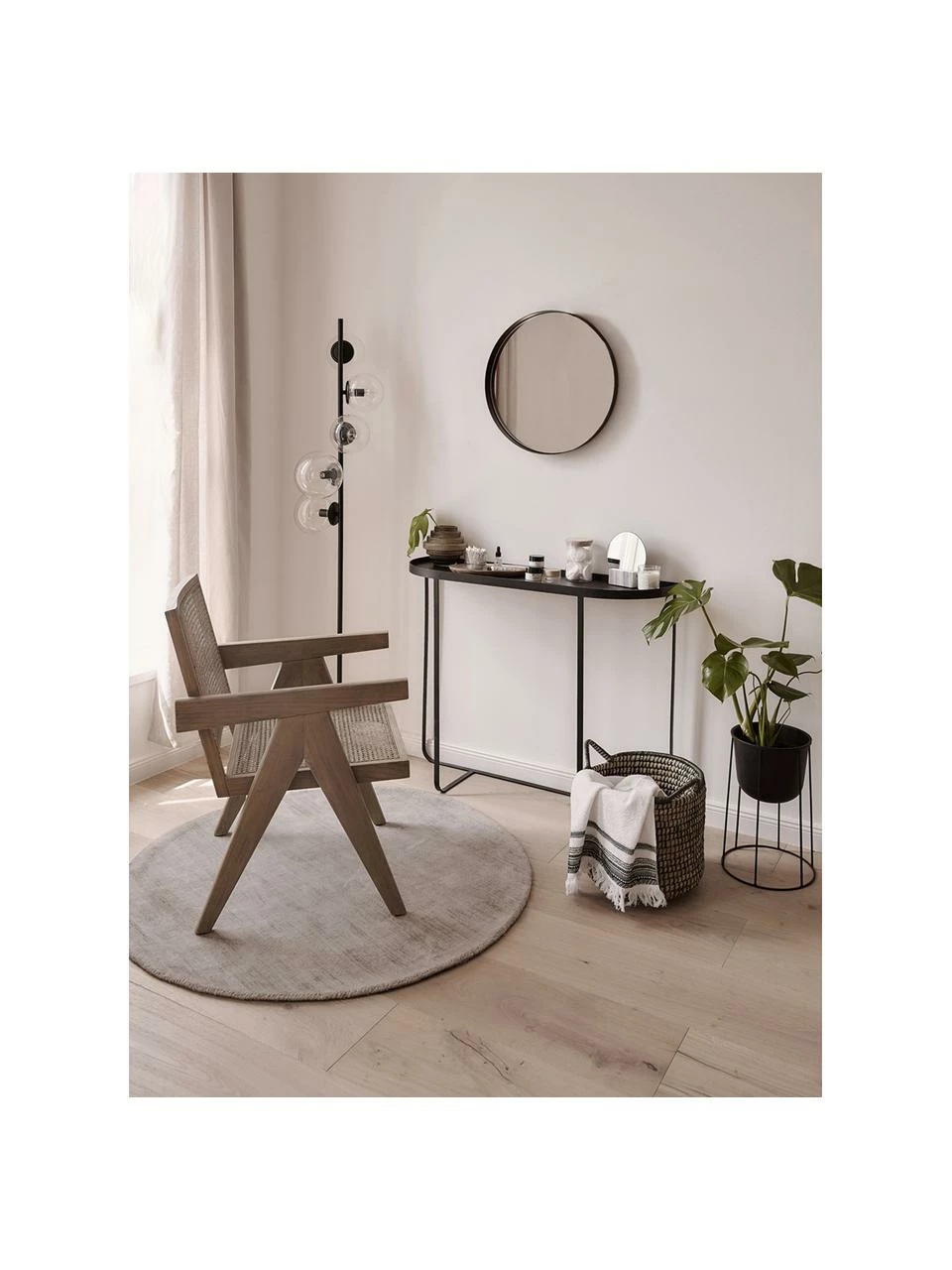 Meilleur prix ❤️ Westwing Collection Tapis rond en viscose tissé à la main Jane, Ø 120 cm (taille S) ✨ – Image 2