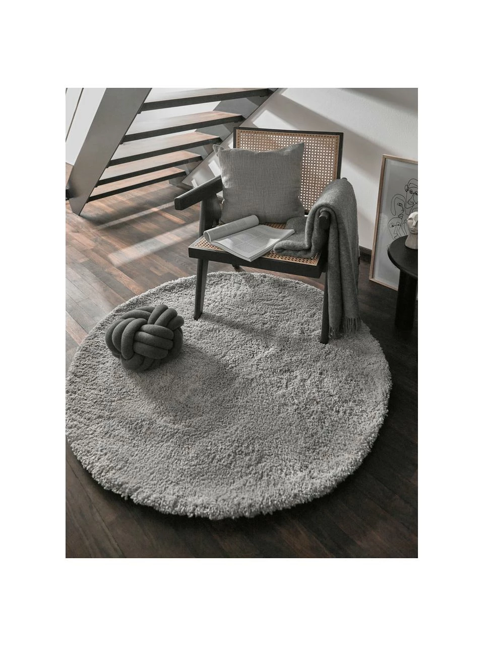 Coupon 🔥 Westwing Collection Tapis rond épais et moelleux Leighton, Ø 120 cm (taille S) ✔️ – Image 2