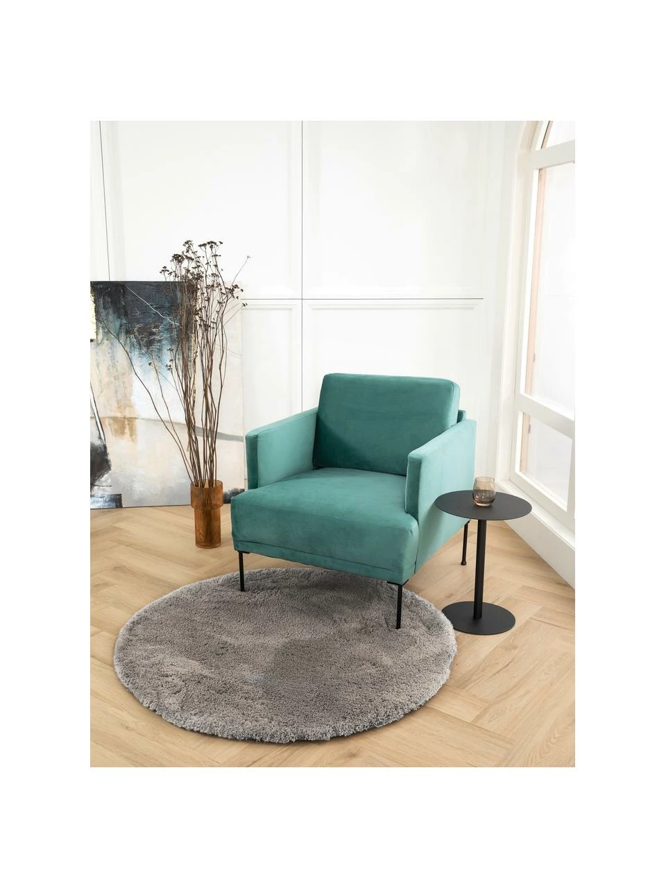 De gros 🛒 Westwing Collection Tapis rond épais et moelleux Leighton, Ø 120 cm (taille S) 🛒 – Image 2