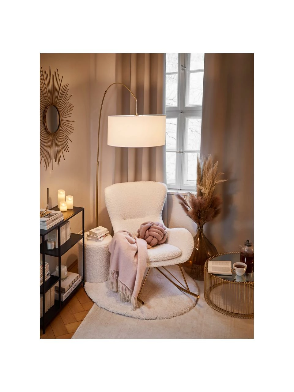 Le moins cher ⌛ Westwing Collection Tapis rond épais et moelleux crème Leighton, Ø 120 cm (taille S) 🎉 – Image 2