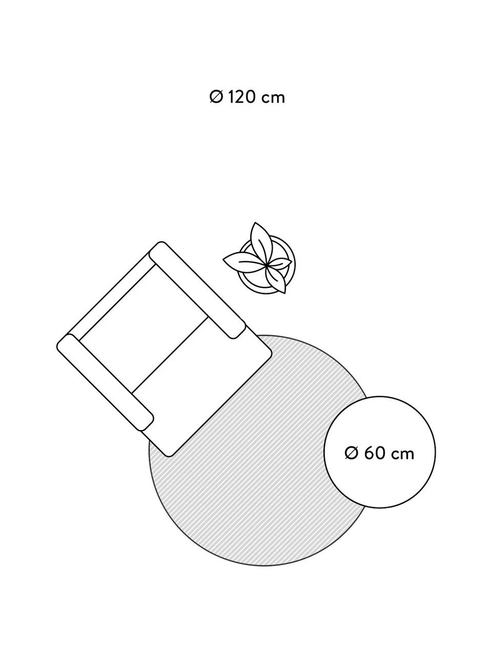 Le moins cher ⌛ Westwing Collection Tapis rond épais et moelleux crème Leighton, Ø 120 cm (taille S) 🎉 – Image 6