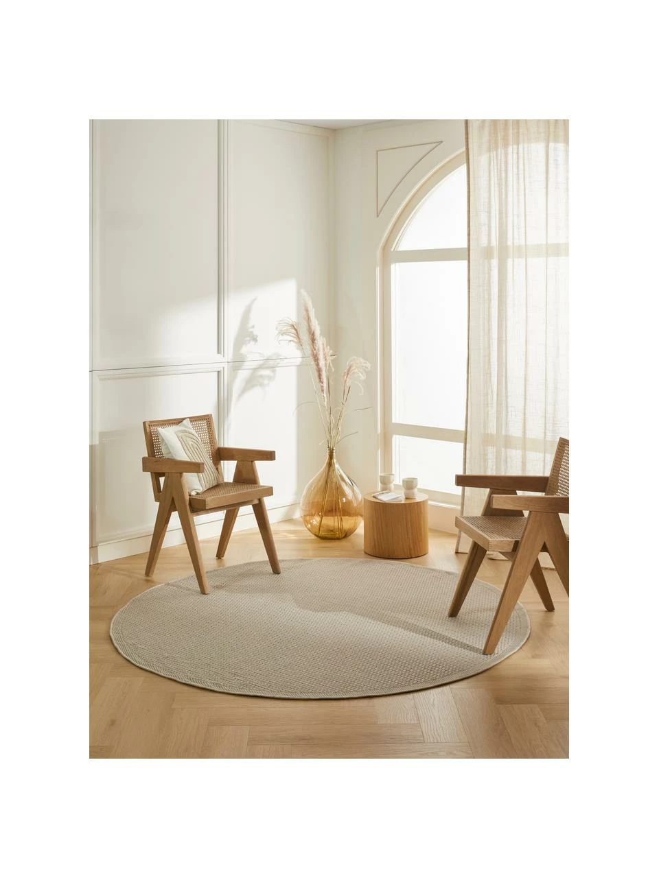 Meilleure affaire 🔥 Westwing Collection Tapis rond extérieur intérieur beige Toronto, Ø 200 cm (taille L) ⭐ – Image 2