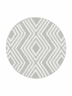 Offres 🌟 Westwing Collection Tapis rond gris avec structure en relief tissé main Ziggy, Ø 120 cm (taille S) 😀