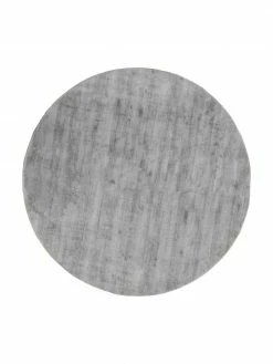 Sortie 🔥 Westwing Collection Tapis rond gris en viscose tissé Jane, Ø 120 cm (taille S) 🎁