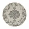 Tout neuf 😀 Westwing Collection Tapis rond gris extérieur / intérieur style vintage Diana, Ø 120 cm (taille S) ⌛