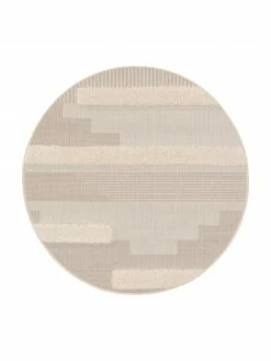 Meilleure vente 👏 Benuta Tapis rond intérieur extérieur, poils en relief Carlo, Ø 160 cm (taille L)Seulement 1 produit disponible 😀