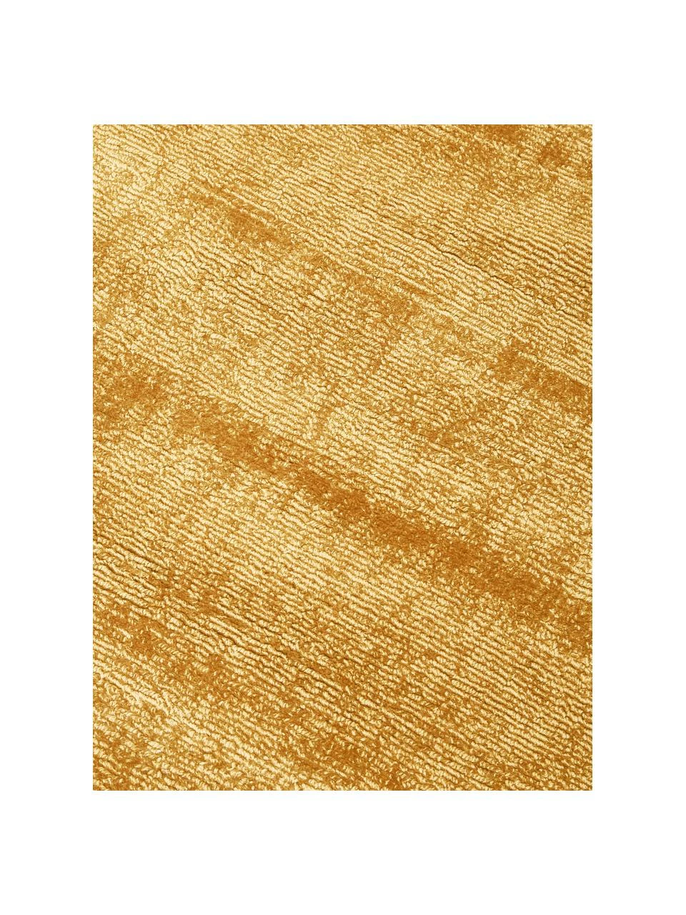 Offres 🧨 Westwing Collection Tapis rond jaune en viscose tissé main Jane, Ø 120 cm (taille S)Seulement 1 produit disponible 🔥 – Image 3