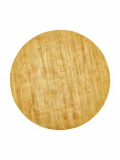 Offres 🧨 Westwing Collection Tapis rond jaune en viscose tissé main Jane, Ø 120 cm (taille S)Seulement 1 produit disponible 🔥