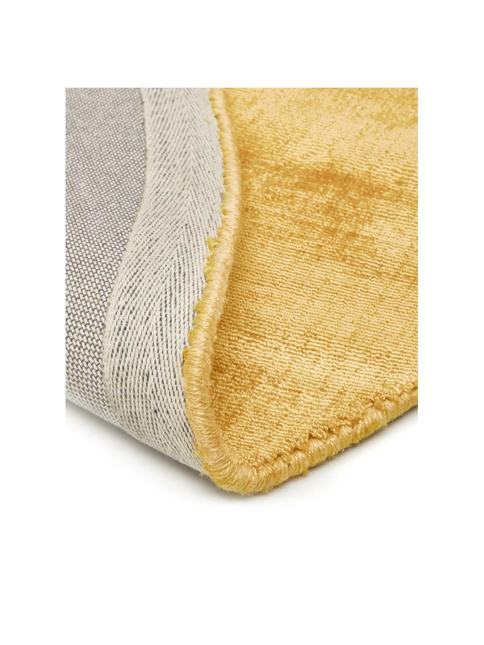 Offres 🧨 Westwing Collection Tapis rond jaune en viscose tissé main Jane, Ø 120 cm (taille S)Seulement 1 produit disponible 🔥 – Image 5