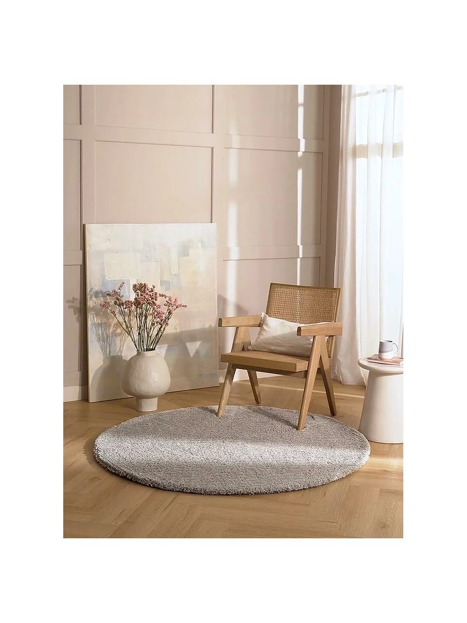 Coupon 💯 Westwing Collection Tapis rond moelleux poils longs Marsha, Ø 120 cm (taille S) ✔️ – Image 2