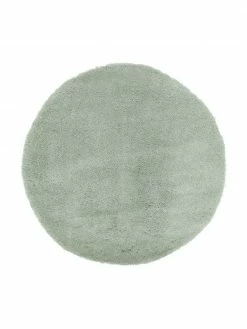 Meilleur prix 🛒 Westwing Collection Tapis rond moelleux vert menthe Leighton, Ø 120 cm (taille S) 👏